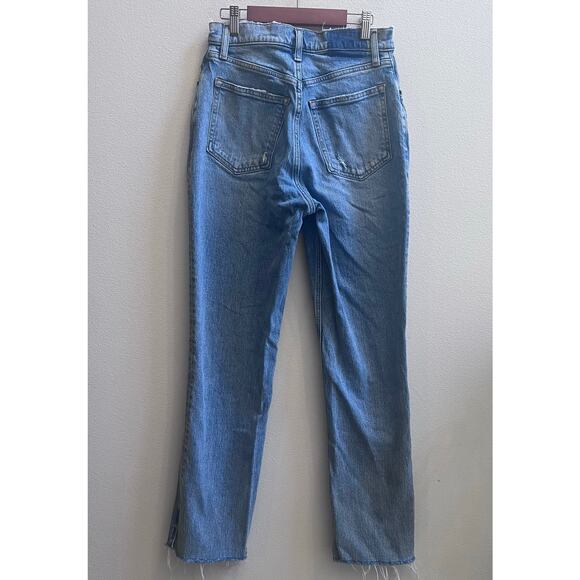 Abercrombie & Fitch The 90s Straight Ultra High Rise Love Curve Jeans Raw Hem 27 - Picture 2 of 8